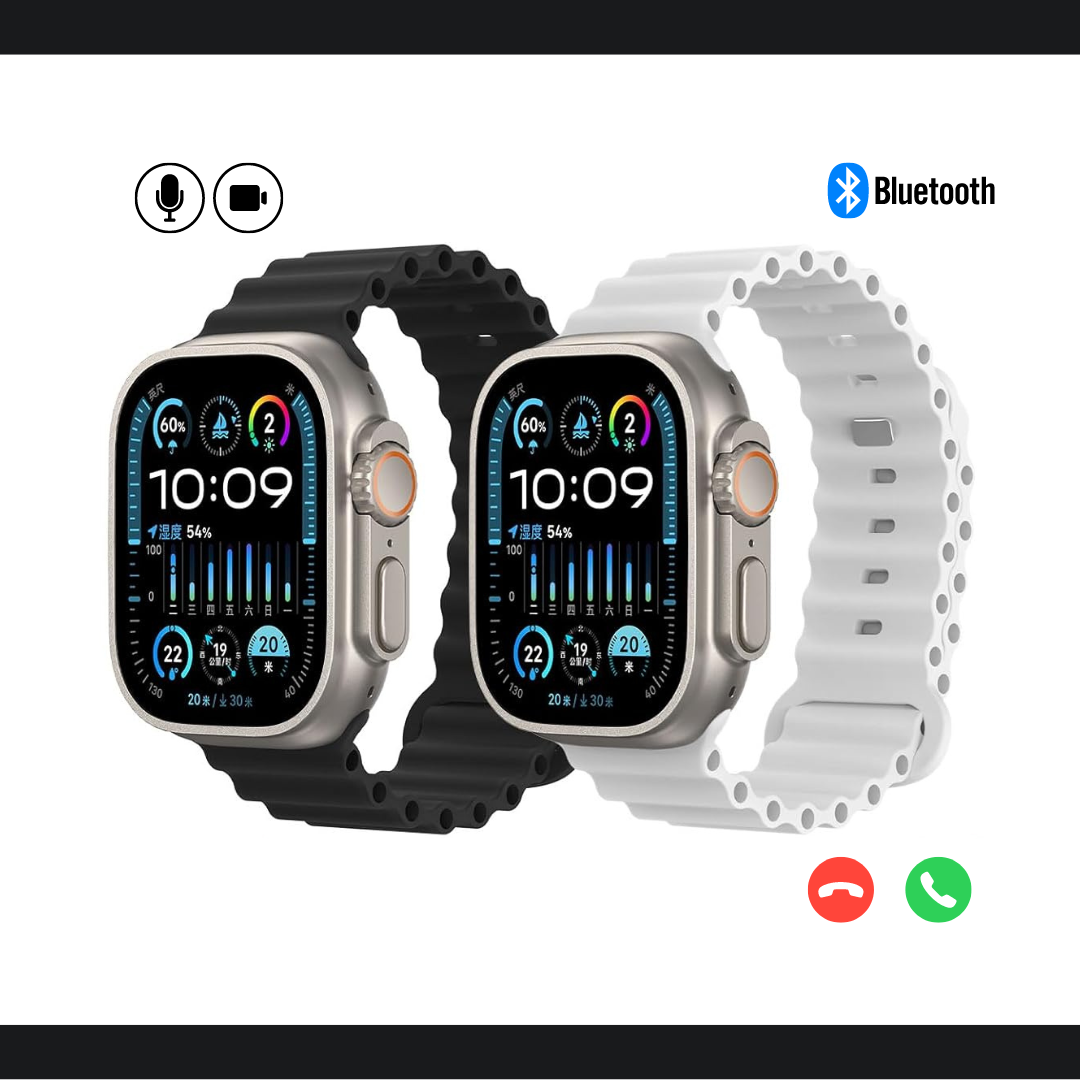 Montre Connectée Bluetooth, 49mm Compatible iPhone & Android, Appels et Notification PRO MAX 2 +